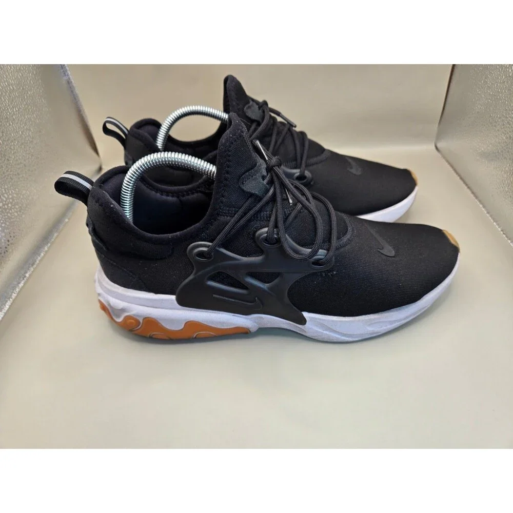 Nike React Presto Shoes Men's 10.5 Black Gum Running Athletic Lifestyle Sneakers